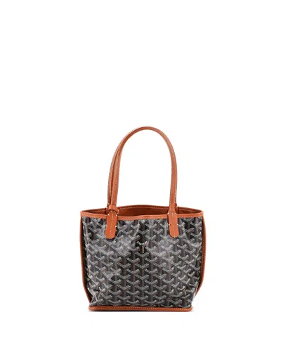 Pre-owned Pre-owned Goyard  Goyard Mini Anjou Reversible Tote Coated Canvas In Brown