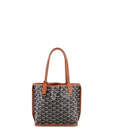 Pre-owned Pre-owned Goyard  Goyard Mini Anjou Reversible Tote Coated Canvas In Brown