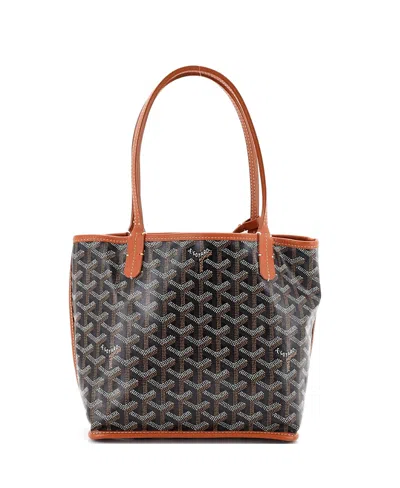 Pre-owned Pre-owned Goyard  Goyard Mini Anjou Reversible Tote Coated Canvas In Brown