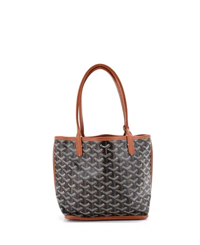 Pre-owned Pre-owned Goyard  Goyard Mini Anjou Reversible Tote Coated Canvas In Brown