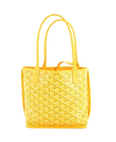 Pre-owned Pre-owned Goyard  Goyard Mini Anjou Reversible Tote Coated Canvas In Orange