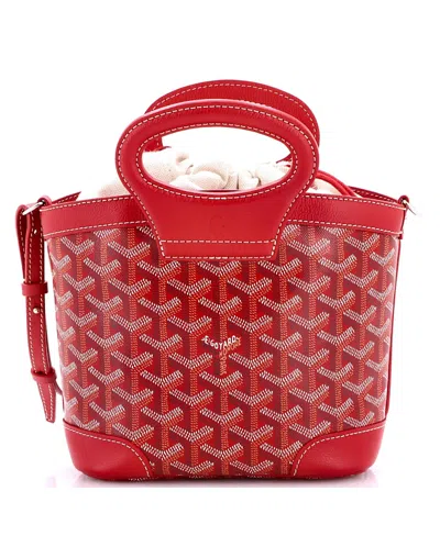 Pre-owned Pre-owned Goyard  Goyard Mini Beluga Bag Coated Canvas In Red