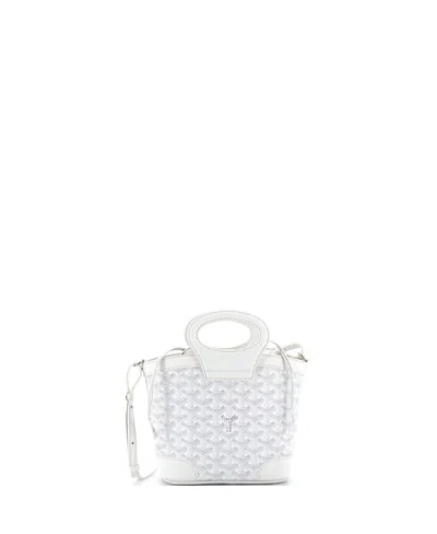 Pre-owned Pre-owned Goyard  Goyard Mini Beluga Bag Coated Canvas In White