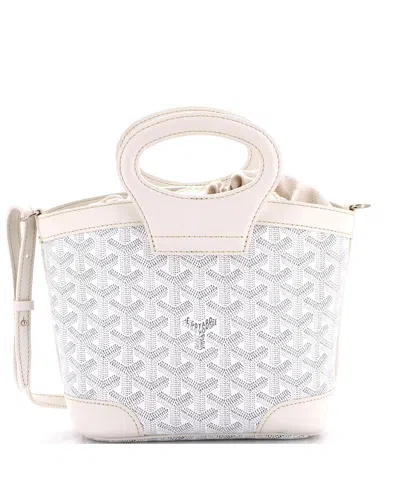 Pre-owned Pre-owned Goyard  Goyard Mini Beluga Bag Coated Canvas In White