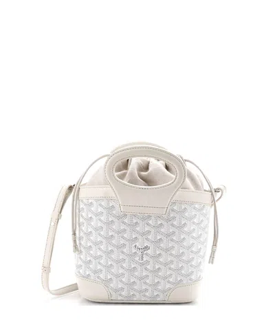 Pre-owned Pre-owned Goyard  Goyard Mini Beluga Bag Coated Canvas In White