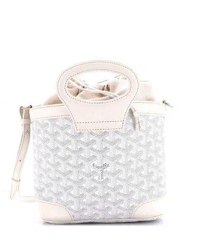 Pre-owned Pre-owned Goyard  Goyard Mini Beluga Bag Coated Canvas In White