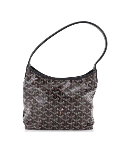 Pre-owned Pre-owned Goyard  Goyard Mini Boheme Hobo Coated Canvas In Black