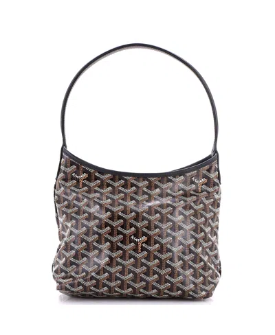 Pre-owned Pre-owned Goyard  Goyard Mini Boheme Hobo Coated Canvas In Black