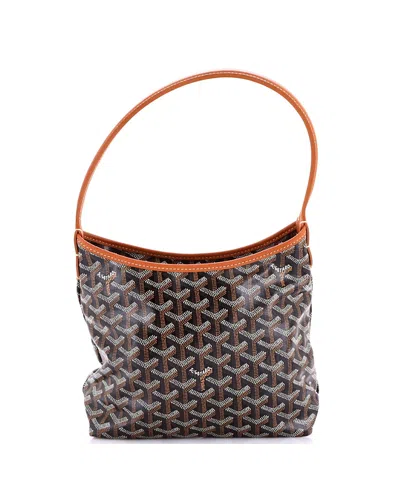 Pre-owned Pre-owned Goyard  Goyard Mini Boheme Hobo Coated Canvas In Brown