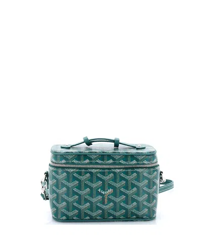 Pre-owned Pre-owned Goyard  Goyard Mini Muse Vanity Case Coated Canvas In Green