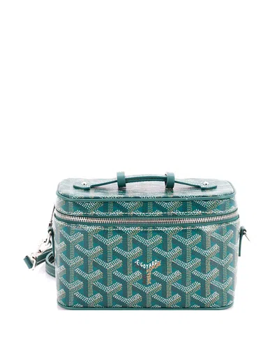 Pre-owned Pre-owned Goyard  Goyard Mini Muse Vanity Case Coated Canvas In Green