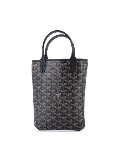 Pre-owned Pre-owned Goyard  Goyard Mini Poitiers Tote Coated Canvas In Black