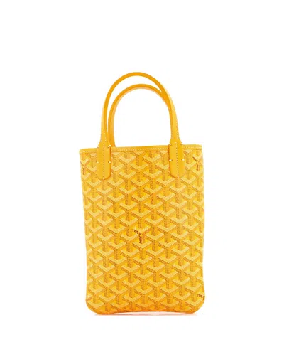 Pre-owned Pre-owned Goyard  Goyard Mini Poitiers Tote Coated Canvas In Orange