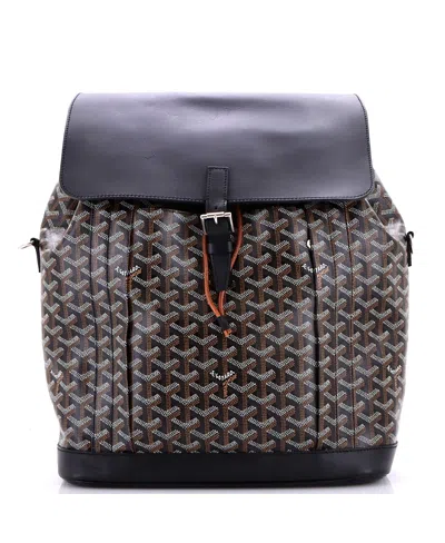 Pre-owned Pre-owned Goyard  Goyard Mm Alpin Backpack Coated Canvas In Black