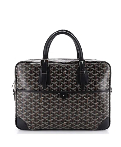 Pre-owned Pre-owned Goyard  Goyard Mm Ambassade Briefcase Coated Canvas In Black