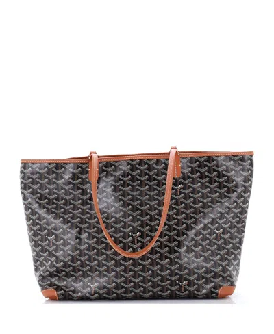 Pre-owned Pre-owned Goyard  Goyard Mm Artois Tote Coated Canvas In Black