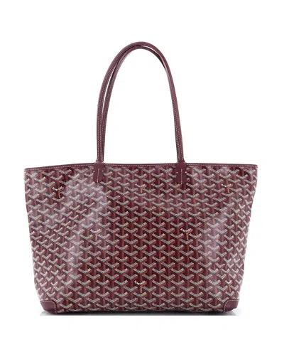 Pre-owned Pre-owned Goyard  Goyard Mm Artois Tote Coated Canvas In Burgundy