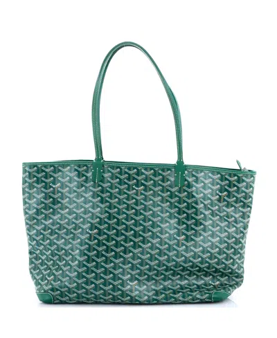 Pre-owned Pre-owned Goyard  Goyard Mm Artois Tote Coated Canvas In Green