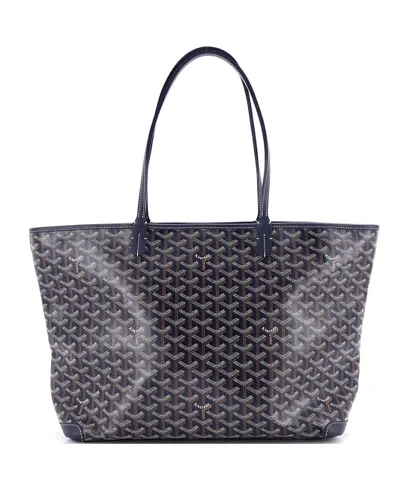 Pre-owned Pre-owned Goyard  Goyard Mm Artois Tote Coated Canvas In Navy Blue