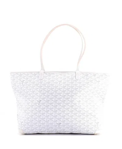 Pre-owned Pre-owned Goyard  Goyard Mm Artois Tote Coated Canvas In White