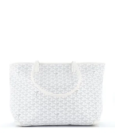 Pre-owned Pre-owned Goyard  Goyard Mm Artois Tote Coated Canvas In White