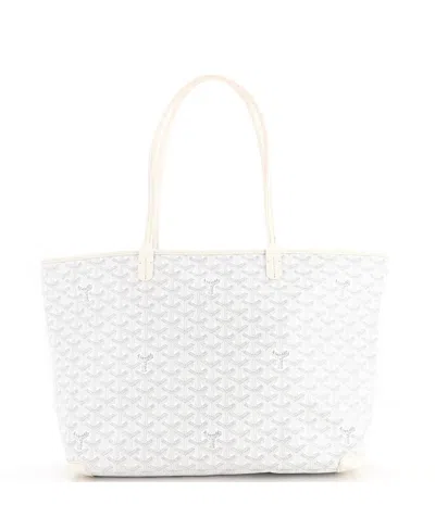Pre-owned Pre-owned Goyard  Goyard Mm Artois Tote Coated Canvas In White