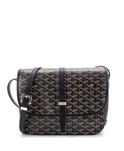 Pre-owned Pre-owned Goyard  Goyard Mm Belvedere Ii Messenger Bag Coated Canvas In Black