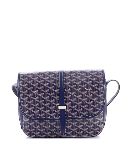 Pre-owned Pre-owned Goyard  Goyard Mm Belvedere Ii Messenger Bag Coated Canvas In Blue