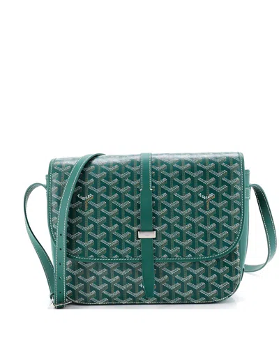Pre-owned Pre-owned Goyard  Goyard Mm Belvedere Ii Messenger Bag Coated Canvas In Green