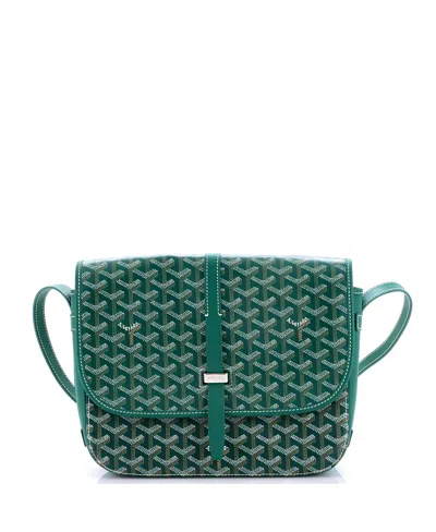 Pre-owned Pre-owned Goyard  Goyard Mm Belvedere Ii Messenger Bag Coated Canvas In Green