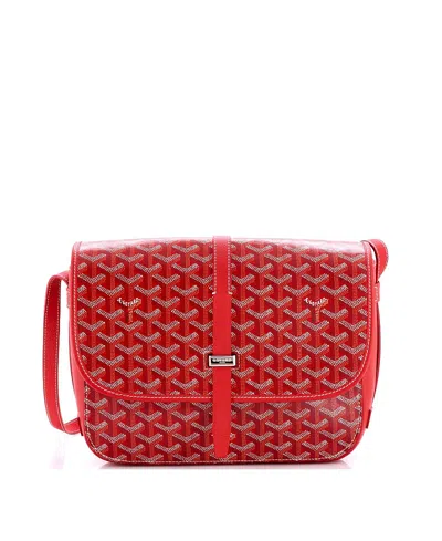 Pre-owned Pre-owned Goyard  Goyard Mm Belvedere Ii Messenger Bag Coated Canvas In Red