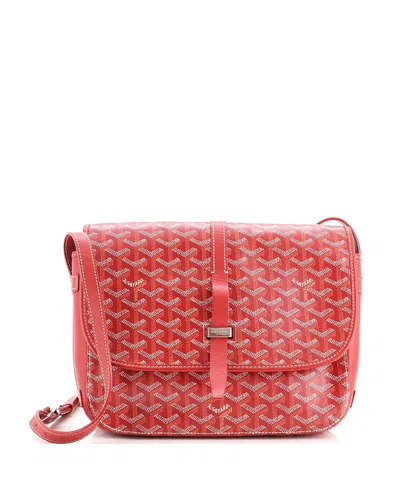Pre-owned Pre-owned Goyard  Goyard Mm Belvedere Ii Messenger Bag Coated Canvas In Red