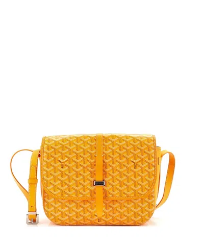 Pre-owned Pre-owned Goyard  Goyard Mm Belvedere Ii Messenger Bag Coated Canvas In Yellow