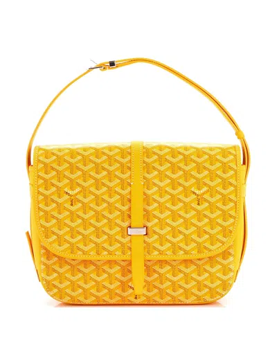 Pre-owned Pre-owned Goyard  Goyard Mm Belvedere Ii Messenger Bag Coated Canvas In Yellow