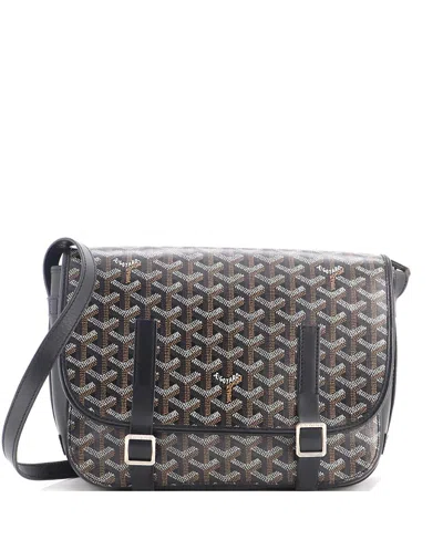 Pre-owned Pre-owned Goyard  Goyard Mm Belvedere Messenger Bag Coated Canvas In Black