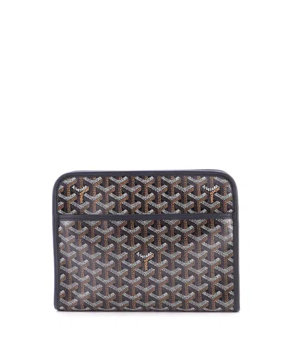 Pre-owned Pre-owned Goyard  Goyard Mm Jouvence Toiletry Pouch Coated Canvas In Black