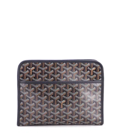 Pre-owned Pre-owned Goyard  Goyard Mm Jouvence Toiletry Pouch Coated Canvas In Black