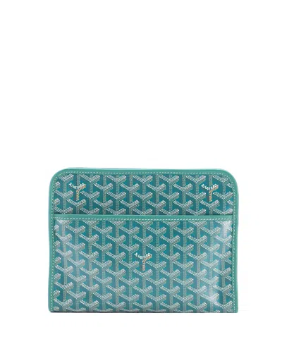 Pre-owned Pre-owned Goyard  Goyard Mm Jouvence Toiletry Pouch Coated Canvas In Green
