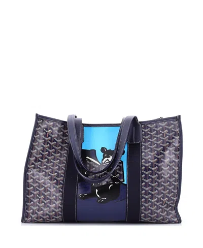 Pre-owned Pre-owned Goyard  Goyard Mm Villette Tote Printed Coated Canvas In Blue