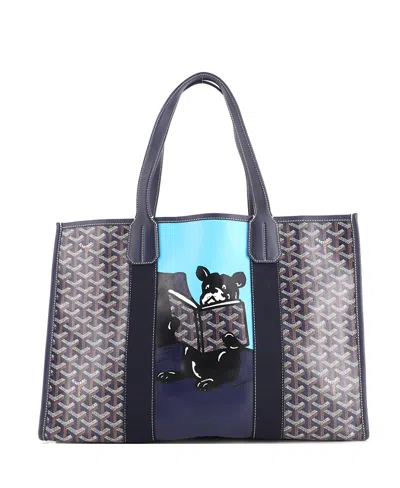 Pre-owned Pre-owned Goyard  Goyard Mm Villette Tote Printed Coated Canvas In Blue
