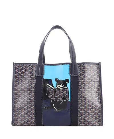 Pre-owned Pre-owned Goyard  Goyard Mm Villette Tote Printed Coated Canvas In Blue