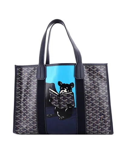Pre-owned Pre-owned Goyard  Goyard Mm Villette Tote Printed Coated Canvas In Blue