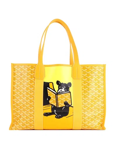 Pre-owned Pre-owned Goyard  Goyard Mm Villette Tote Printed Coated Canvas In Yellow