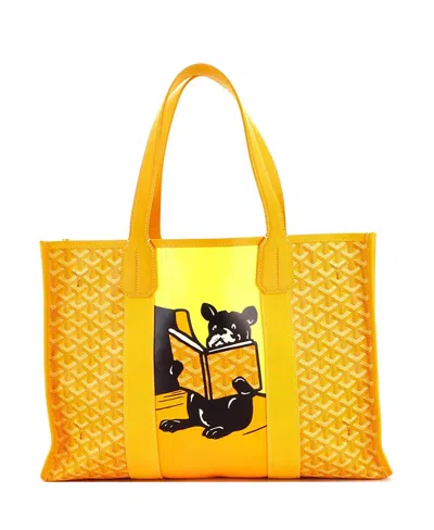 Pre-owned Pre-owned Goyard  Goyard Mm Villette Tote Printed Coated Canvas In Yellow
