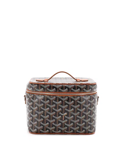 Pre-owned Pre-owned Goyard  Goyard Muse Vanity Case Coated Canvas In Black