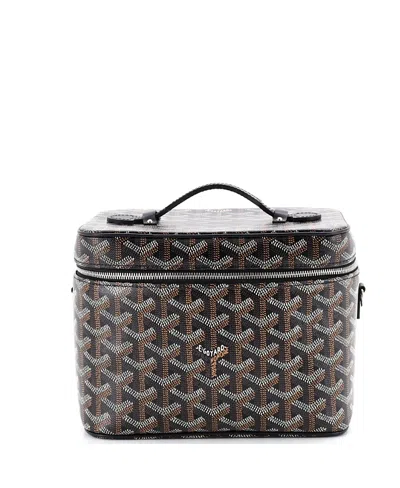 Pre-owned Pre-owned Goyard  Goyard Muse Vanity Case Coated Canvas In Black