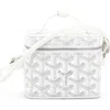 Pre-owned Goyard  Goyard Muse Vanity Case Coated Canvas Mini In White