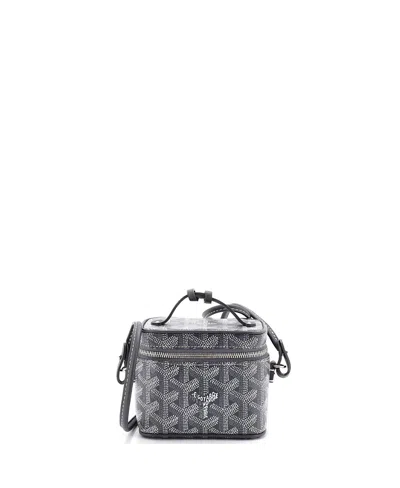 Pre-owned Pre-owned Goyard  Goyard Nano Muse Vanity Case Coated Canvas In Gray