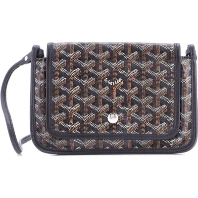 Pre-owned Goyard  Goyard Plumet Clutch Wallet Coated Canvas In Brown