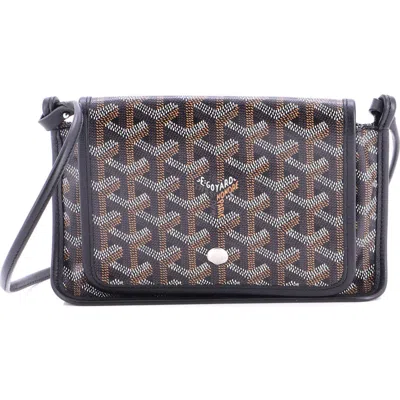 Pre-owned Goyard  Goyard Plumet Clutch Wallet Coated Canvas In Brown